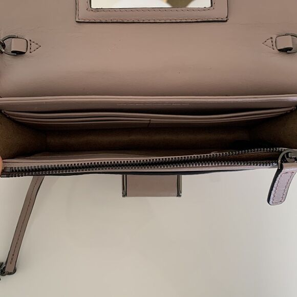 Mackage Zoey-C Leather Envelope clutch/crossbody with Gunmetal Chain Bag - Picture 7 of 12